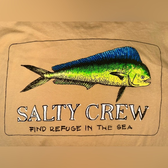 Salty Crew XL Graphic Tee | Mahi Mahi Fish Logo | Surf Fishing Outdoor Shirt - Picture 6 of 8
